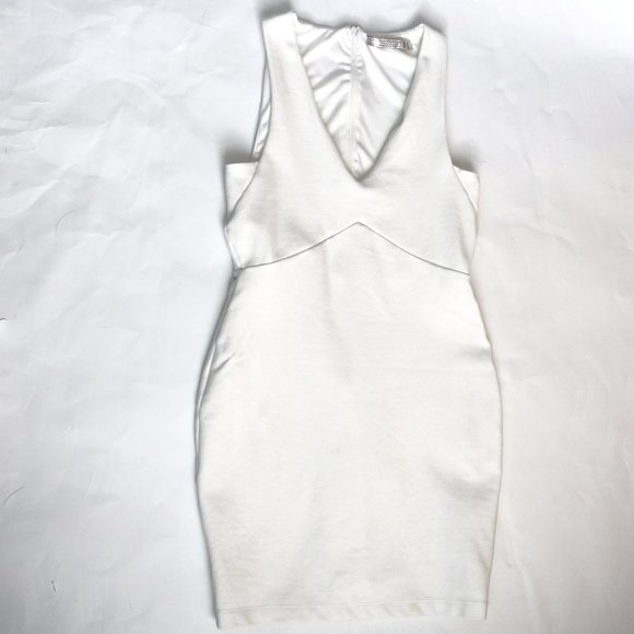 Zara White Bachelorette Body Con Mini Dress - Picture 4 of 6